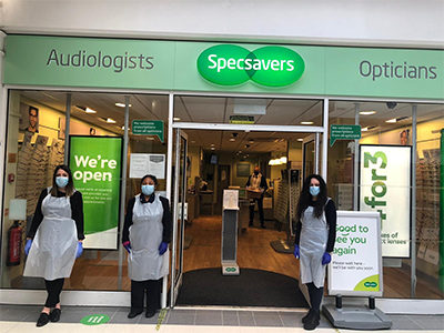 Specsavers in Dalston Cross open with safety in sight